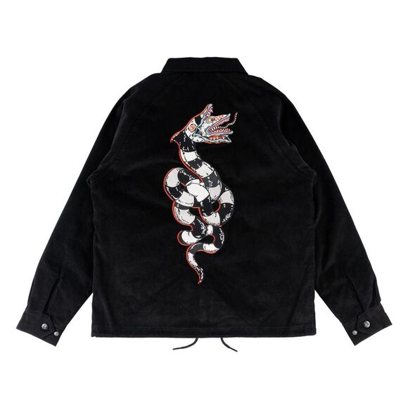 Beetlejuice X Welcome Skateboards Sandworm Embroidered Corduroy Coaches Jacket L - Picture 1 of 12